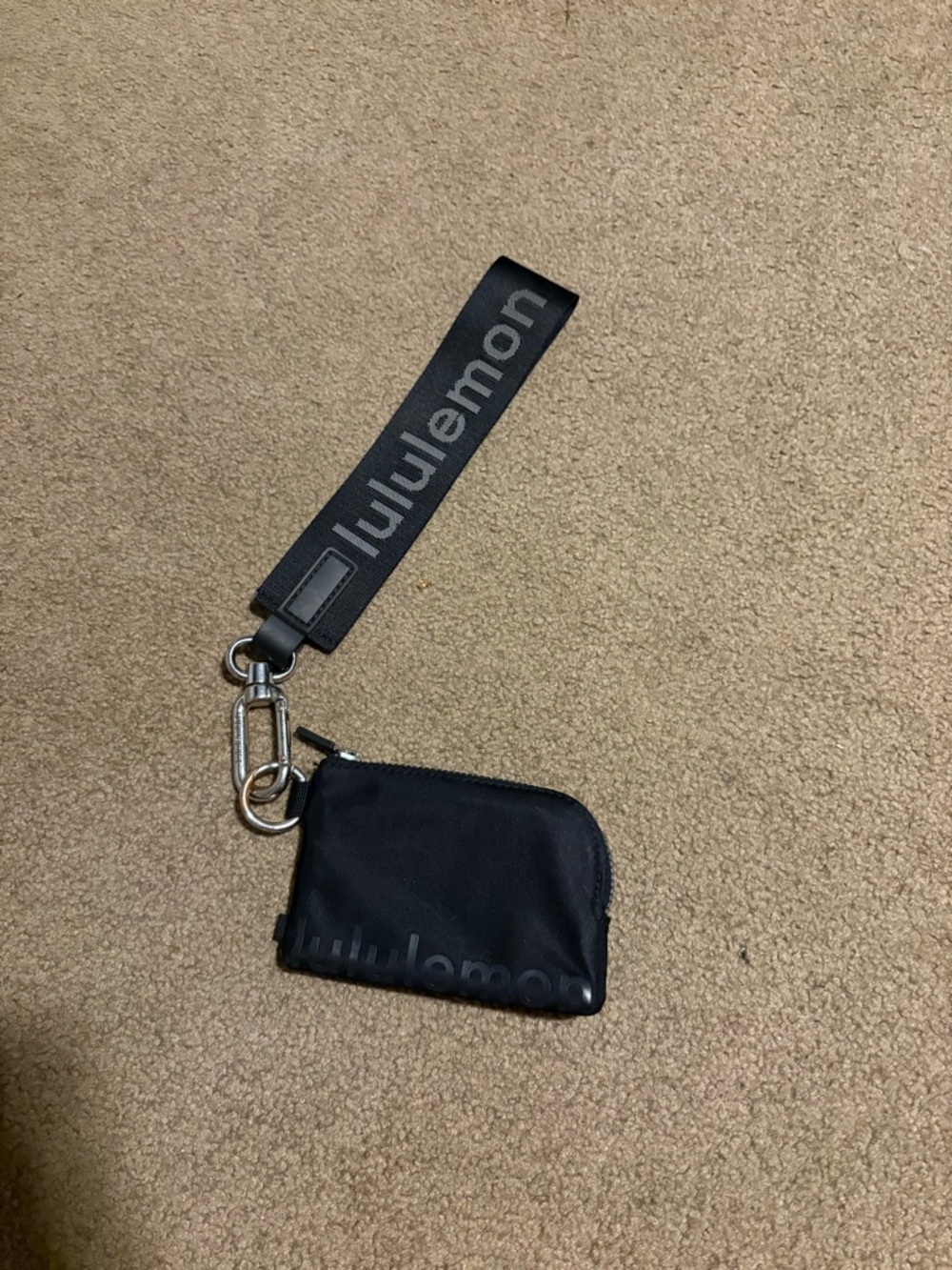 lululemon athletica Black Key Card Holder Wristlet